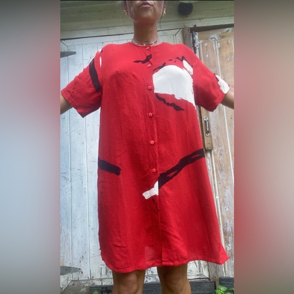 Vintage classic red dress - Picture 2 of 8